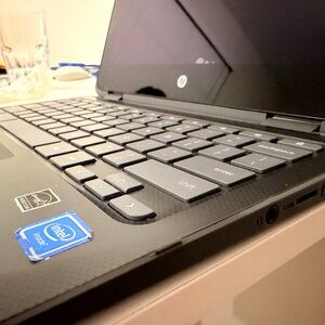 HP Silver and Black Laptop with Intel Inside